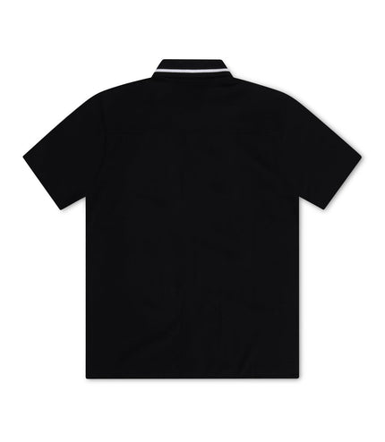 ICEBERG KNITTED POLO SHIRT - BLACK ICEBERG