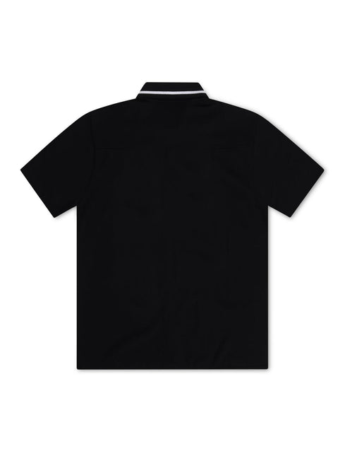 ICEBERG KNITTED POLO SHIRT - BLACK ICEBERG