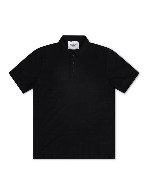 ICEBERG POLO T-SHIRT - BLACK ICEBERG