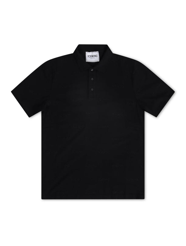 ICEBERG POLO T-SHIRT - BLACK ICEBERG