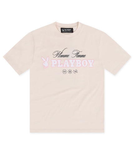 HOMME FEMME ICON TEE - CREAM/PINK HOMME FEMME