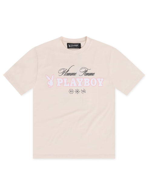 HOMME FEMME ICON TEE - CREAM/PINK HOMME FEMME