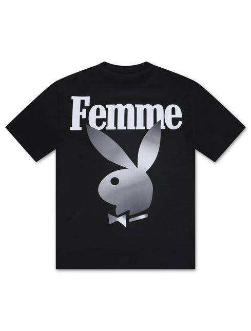 HOMME FEMME TWISTED BUNNY TEE - WASHED BLACK HOMME FEMME