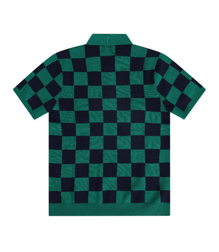 NIKE MENS SPORTS CLUB CHECKERED POLO - GREEN NIKE