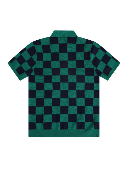 NIKE MENS SPORTS CLUB CHECKERED POLO - GREEN NIKE