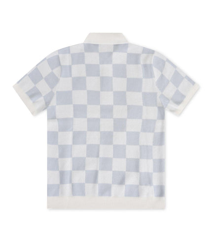 NIKE MENS SPORTS CLUB CHECKERED POLO - PLATINUM NIKE