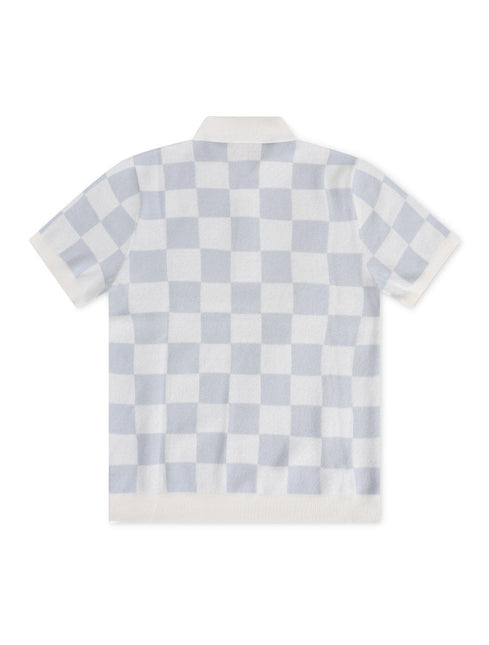 NIKE MENS SPORTS CLUB CHECKERED POLO - PLATINUM NIKE