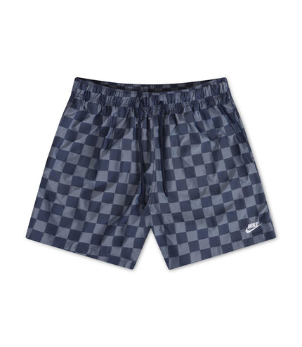 NIKE MENS CLUB FLOW SHORTS - NAVY CHECKERED NIKE