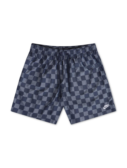 NIKE MENS CLUB FLOW SHORTS - NAVY CHECKERED NIKE