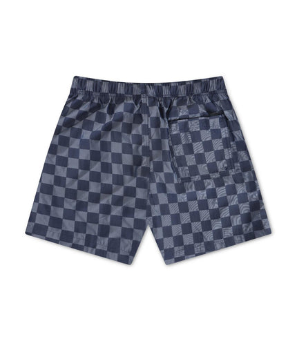 NIKE MENS CLUB FLOW SHORTS - NAVY CHECKERED NIKE