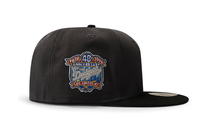 New Era 5950 Dodgers 40th Anniversary Patch Hat - Charcoal - denim exchange