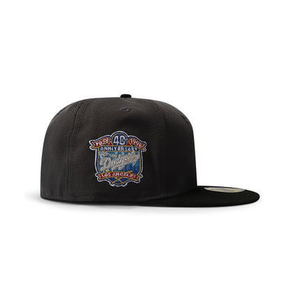 New Era 5950 Dodgers 40th Anniversary Patch Hat - Charcoal - denim exchange