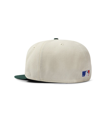 New Era 5950 Dodgers Upside Down LA World Series Hat - Chrome/Green
