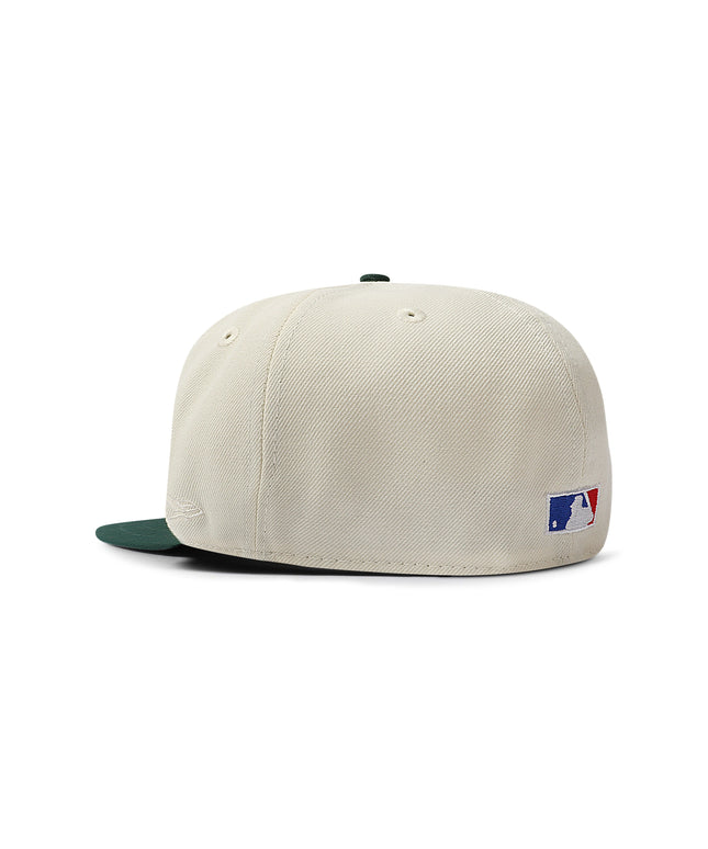 New Era 5950 Dodgers Upside Down LA World Series Hat - Chrome/Green