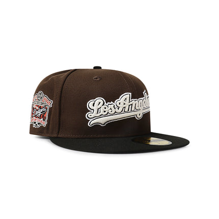 New Era 5950 Dodgers Glow in the Dark Hat - Brown/Black - denim exchange