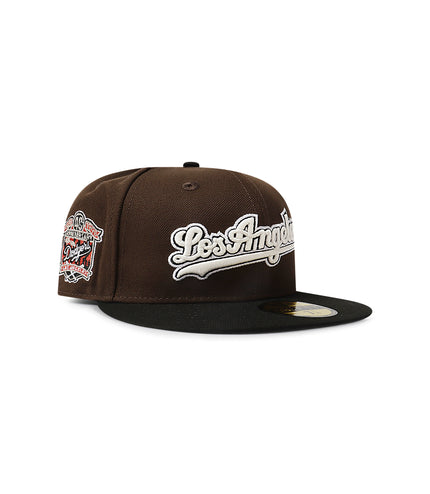 New Era 5950 Dodgers Glow in the Dark Hat - Brown/Black