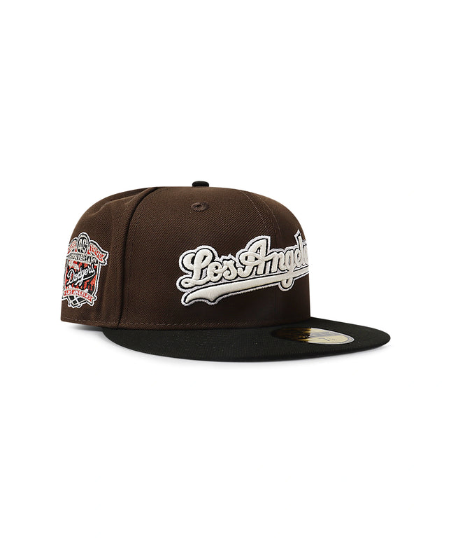 New Era 5950 Dodgers Glow in the Dark Hat - Brown/Black