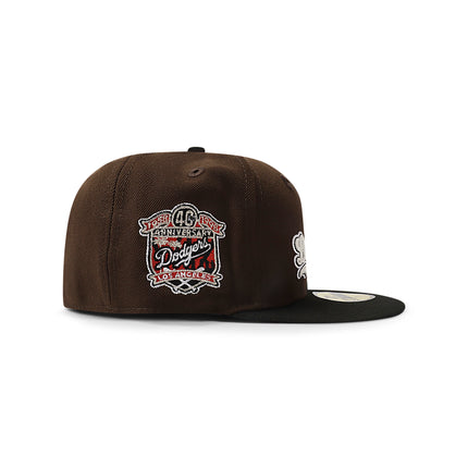 New Era 5950 Dodgers Glow in the Dark Hat - Brown/Black - denim exchange