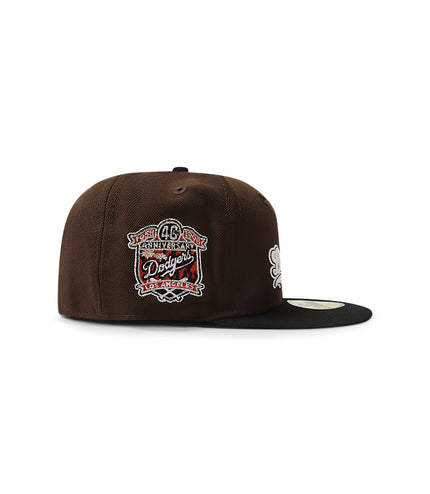 New Era 5950 Dodgers Glow in the Dark Hat - Brown/Black