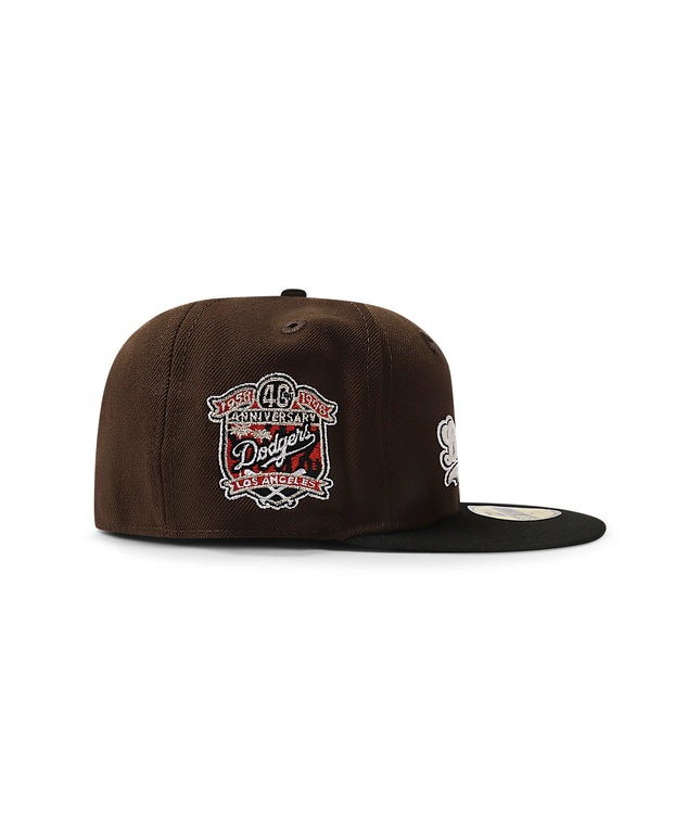 New Era 5950 Dodgers Glow in the Dark Hat - Brown/Black