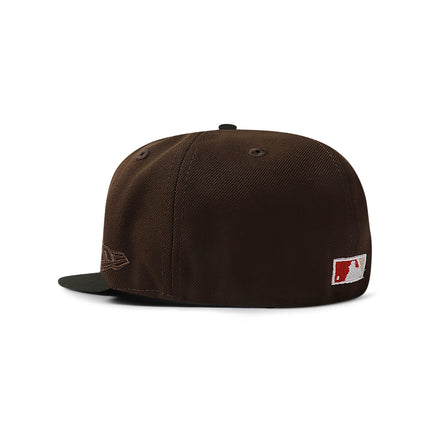 New Era 5950 Dodgers Glow in the Dark Hat - Brown/Black - denim exchange