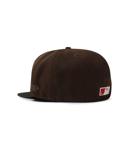 New Era 5950 Dodgers Glow in the Dark Hat - Brown/Black