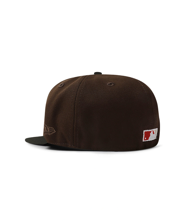 New Era 5950 Dodgers Glow in the Dark Hat - Brown/Black