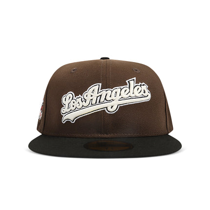 New Era 5950 Dodgers Glow in the Dark Hat - Brown/Black - denim exchange
