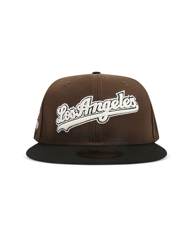 New Era 5950 Dodgers Glow in the Dark Hat - Brown/Black