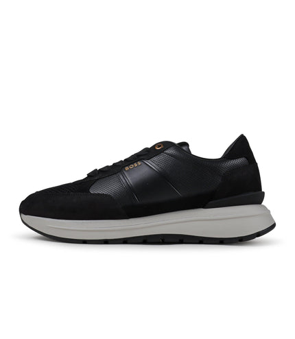 HUGO BOSS MENS JACE RUNN SHOES - BLACK HUGO BOSS