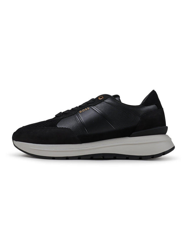 HUGO BOSS MENS JACE RUNN SHOES - BLACK HUGO BOSS