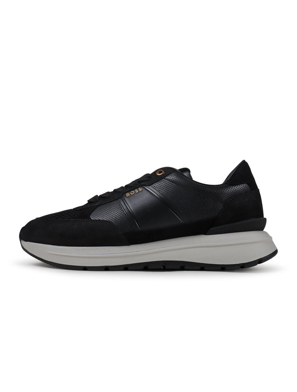 HUGO BOSS MENS JACE RUNN SHOES - BLACK HUGO BOSS