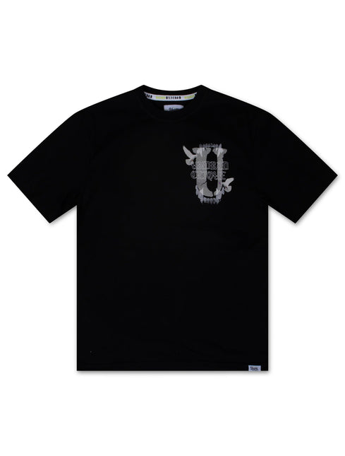 UNDERRATED CLIQUE ROLLS TEE - BLACK UNDERRATED