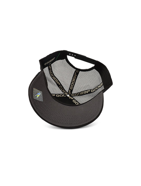 Goorin Bros The King Trucker Hat - Black - denim exchange