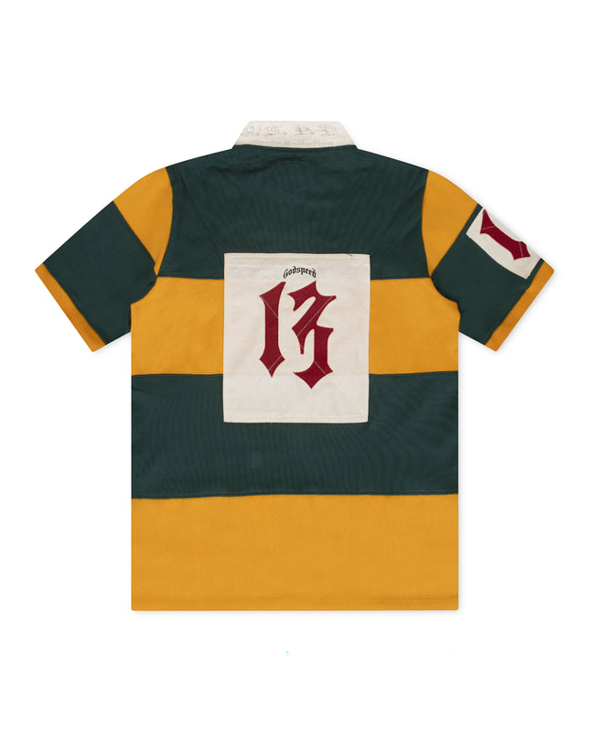 GODSPEED CLASSIC FIELD RUGBY SHIRT - GREEN/YELLOW
