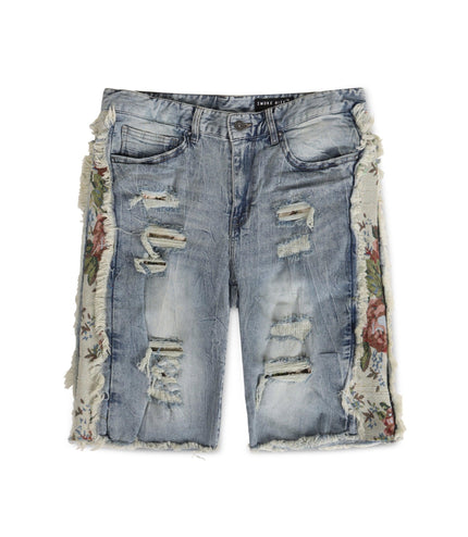 SMOKE RISE TAPESTRY INSERT SHORTS -  GLADSTONE BLUE SMOKE RISE