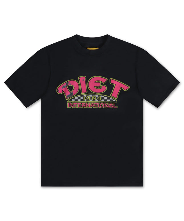 DIET STARTS MONDAY  INTERNATIONAL TEE - VINTAGE BLACK DIETSTARTSMONDAY