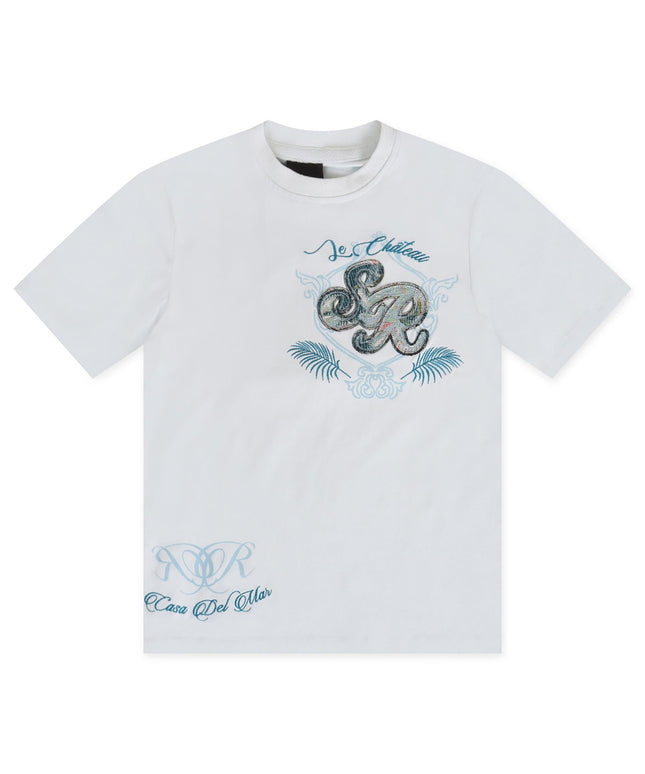 SMOKE RISE TAPESTRY SS TEE -  BLUE SMOKE RISE