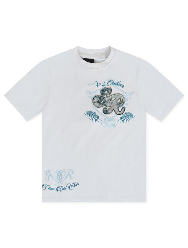 SMOKE RISE TAPESTRY SS TEE -  BLUE SMOKE RISE