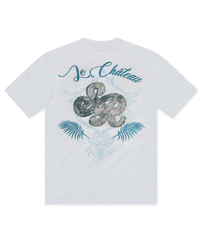 SMOKE RISE TAPESTRY SS TEE -  BLUE SMOKE RISE