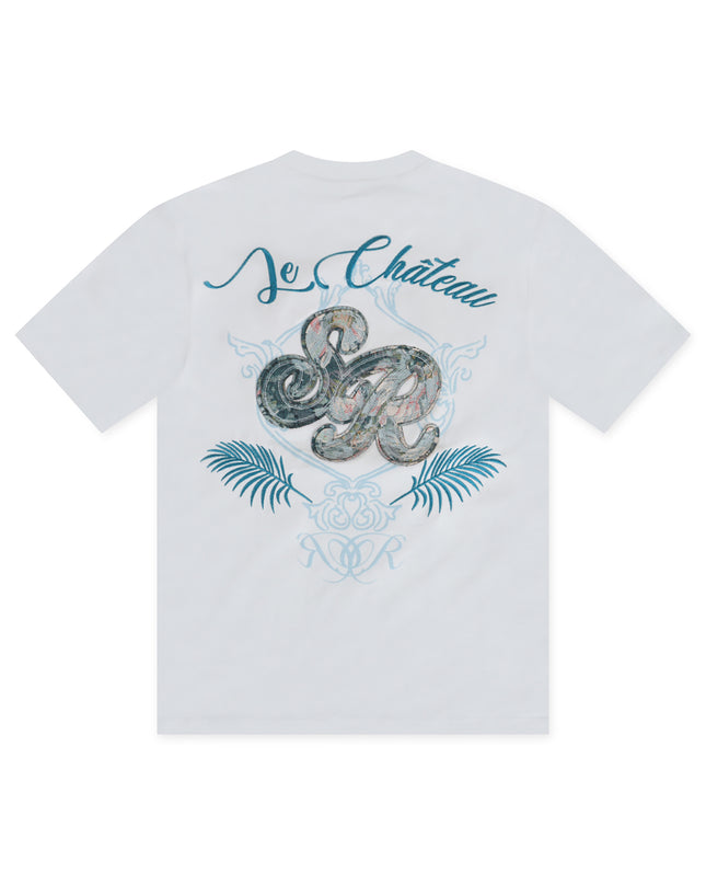 SMOKE RISE TAPESTRY SS TEE -  BLUE