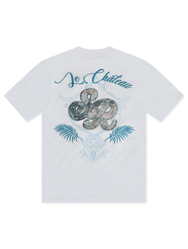 SMOKE RISE TAPESTRY SS TEE -  BLUE SMOKE RISE