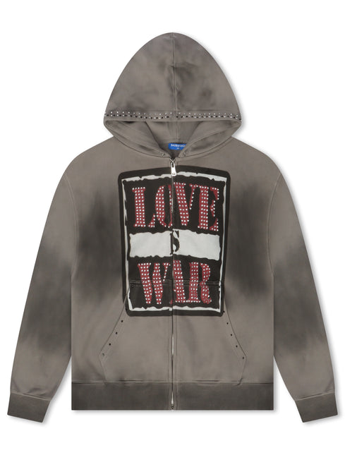 Sadboysaga Love is War Hoodie - Washed Black