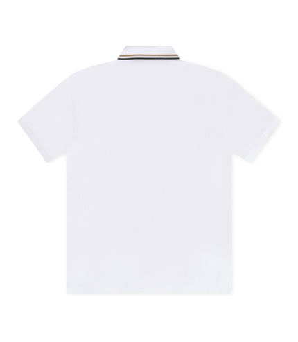 HUGO BOSS PENROSE SLIM FIT POLO - WHITE HUGO BOSS