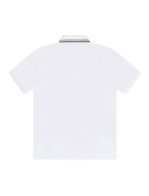 HUGO BOSS PENROSE SLIM FIT POLO - WHITE HUGO BOSS