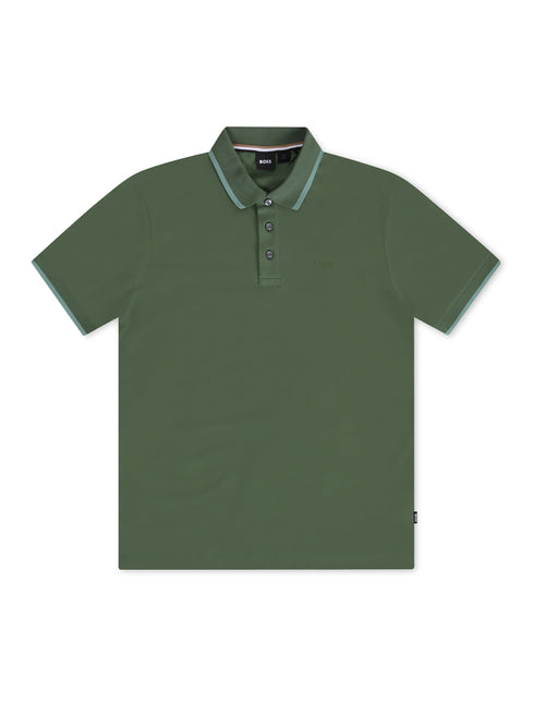 HUGO BOSS PARLAY REGULAR FIT POLO - GREEN HUGO BOSS