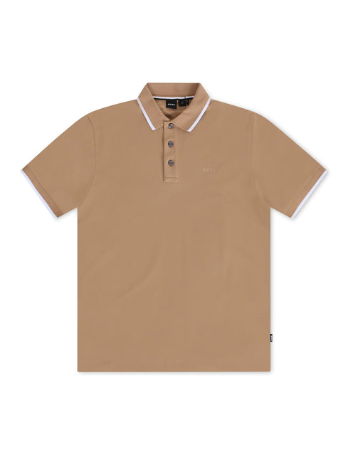 HUGO BOSS PARLAY REGULAR FIT POLO - BEIGE HUGO BOSS