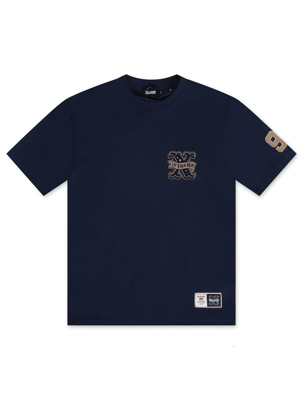 XLARGE BASEBALL TEE - NAVY XLARGE