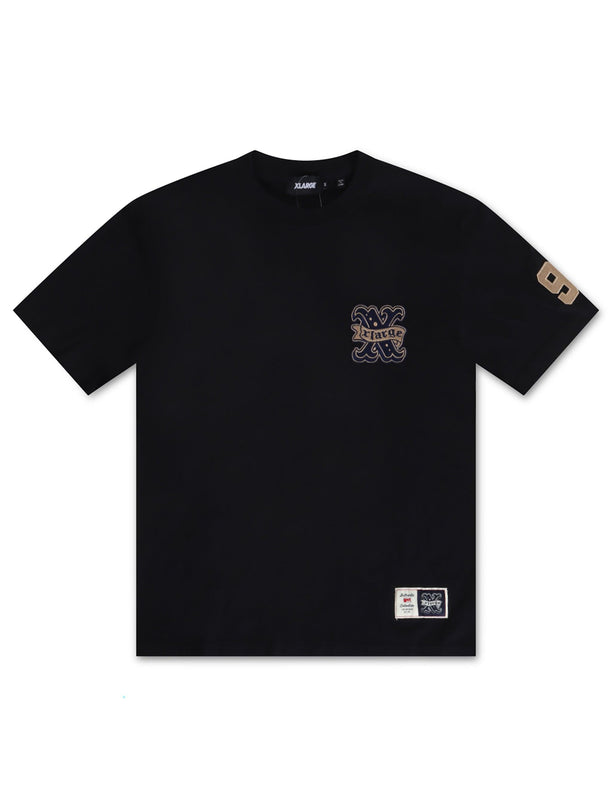 XLARGE BASEBALL TEE - BLACK XLARGE