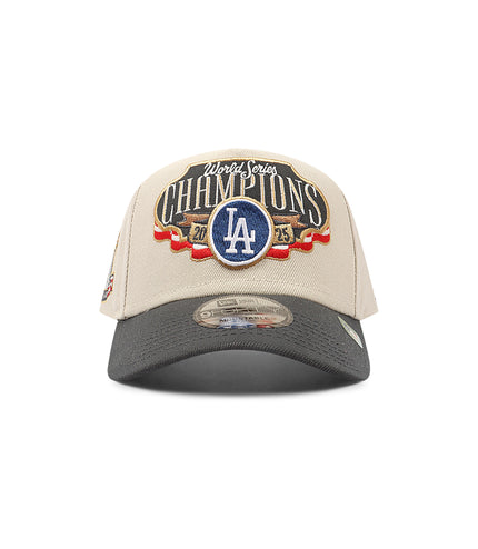 New Era Dodgers 940 World Series Champs Snapback - Cream/Charcoal